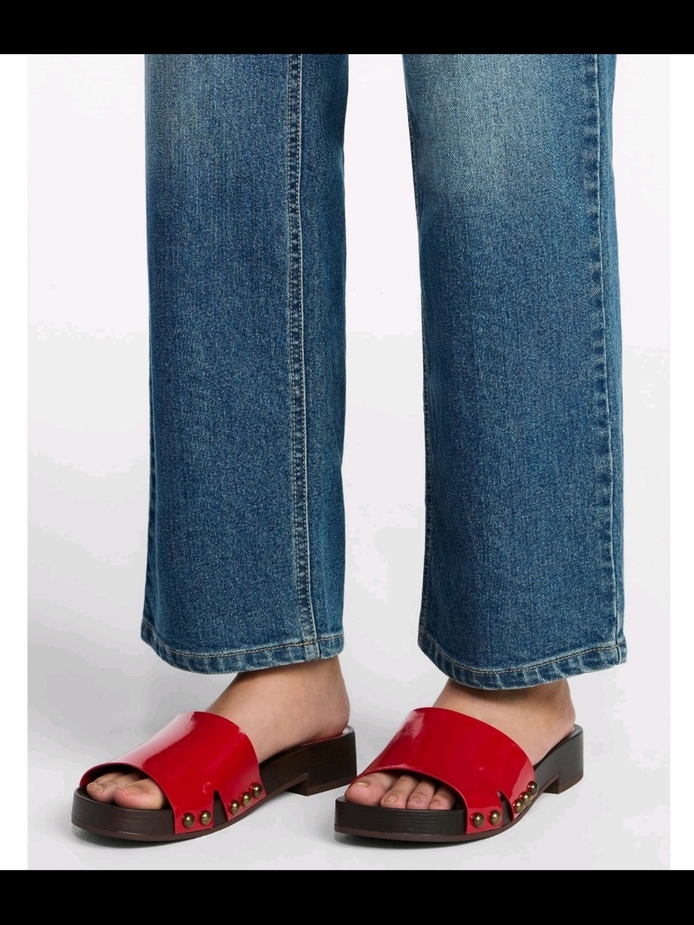 No Boundaries Red Wooden Clog Sandals NWT Platform Slide Women Y2K